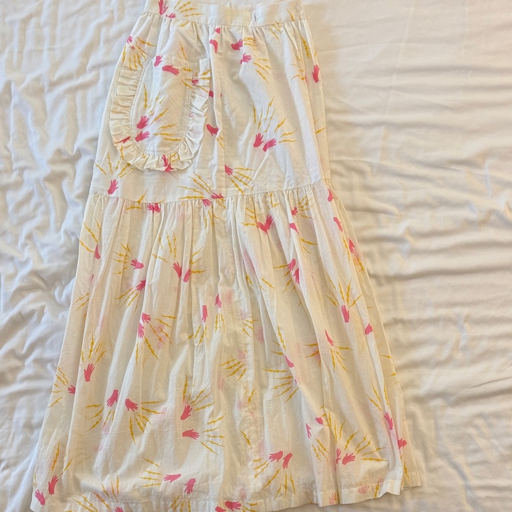 White Floral 3 piece set with Pink & Yellow Print - Picture 2 of 6
